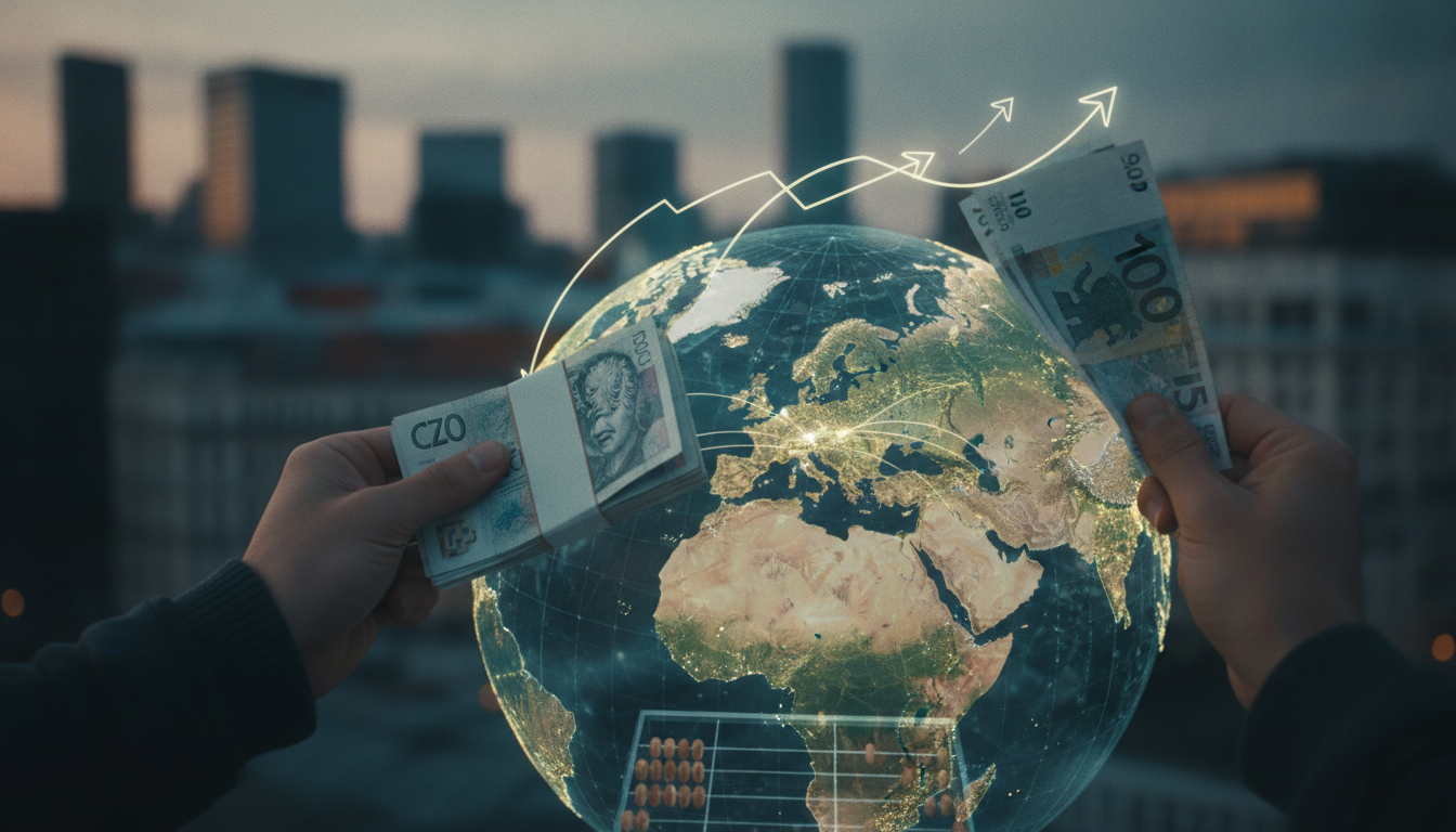 Illustration for section: Flexibility: You can receive income in USD and easily convert only what you need to CZK for expenses - Strategic CZK exchange