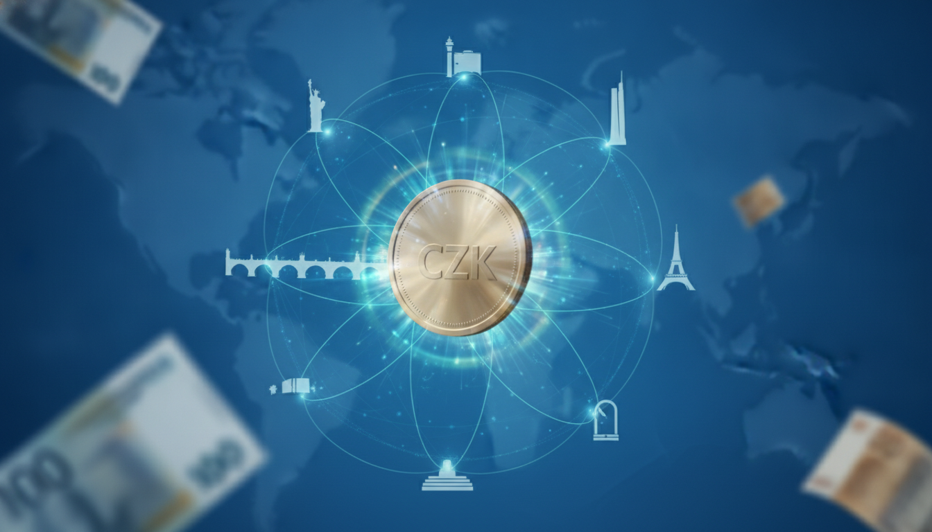Illustration for section: The digital revolution has ushered in a new era of financial services, offering innovative and often - CZK international payments