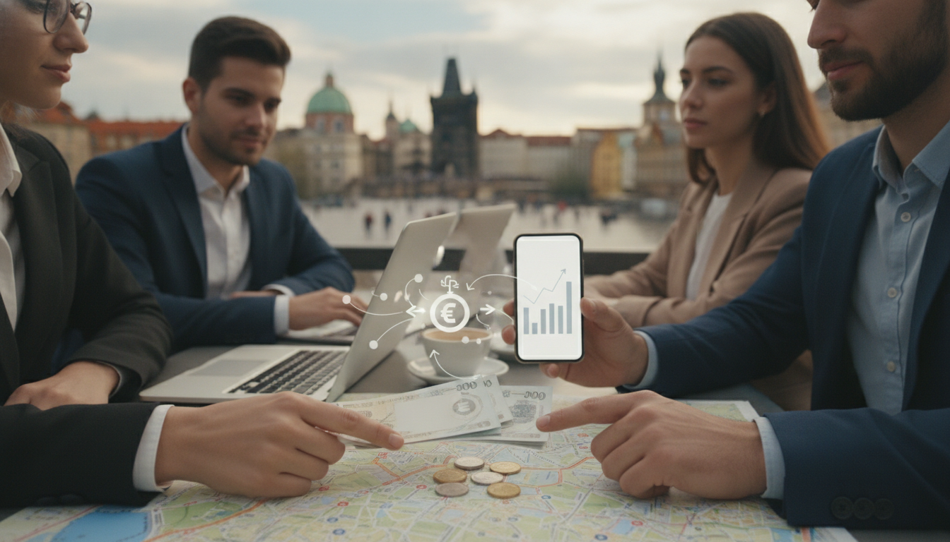 Illustration for section: Leveraging multi-currency accounts and debit cards represents an advanced strategy for efficient CZK - Optimal CZK Exchange