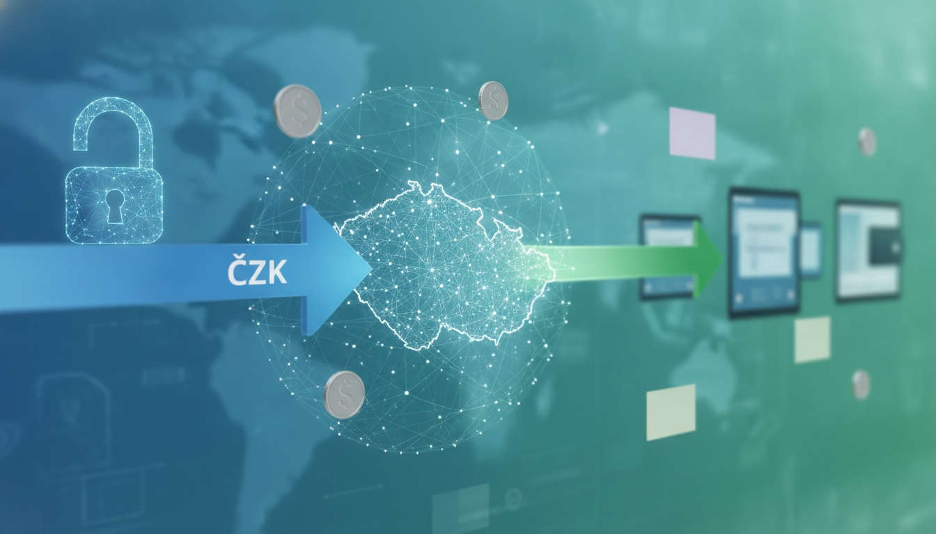 Illustration zum Abschnitt: Überweisungen, die über das SWIFT-Netzwerk abgewickelt werden, beinhalten die Übermittlung von Anweisungen der Bank des Absenders an einen - Best CZK-Überweisung