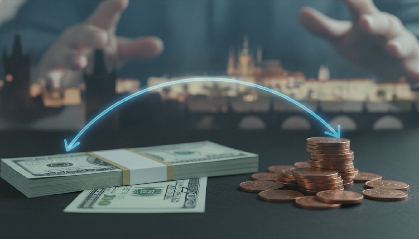 Illustratie voor dit onderdeel: Voordat u een overschrijving kunt starten, moet u eerst een account aanmaken bij de door u gekozen aanbieder van geldovermakingen - CZK-spaarrekeningen voor Amerikaanse expats