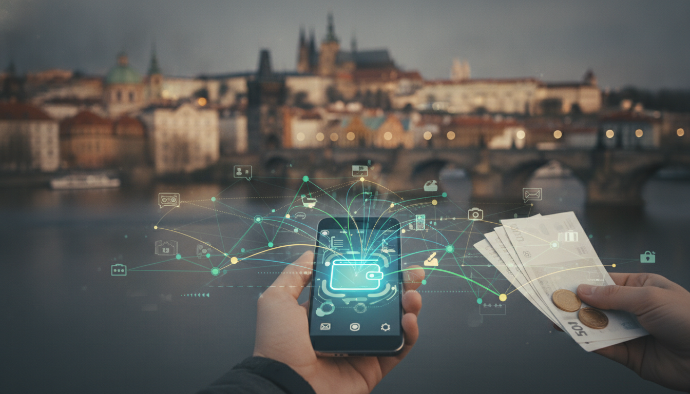 Illustration for section: Leveraging Digital Banking and Payment Solutions Digital banking has revolutionized how we interact  - Prague transaction optimization
